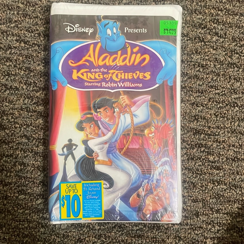 Vintage VHS Tape Aladdin and the King of Thieves